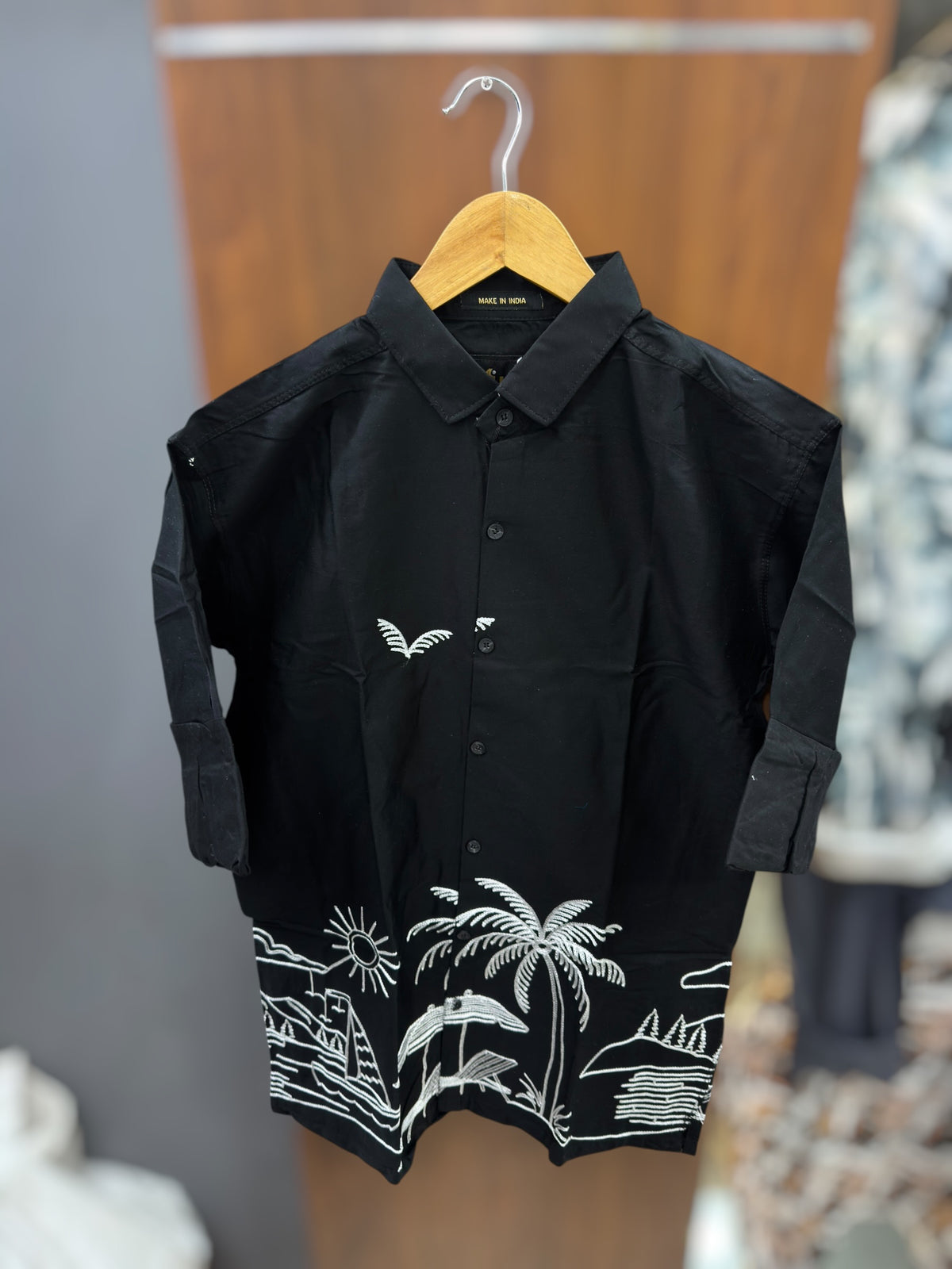 Embroidery full sleeve shirt