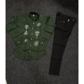 Formal combo embroidery shirt black pant