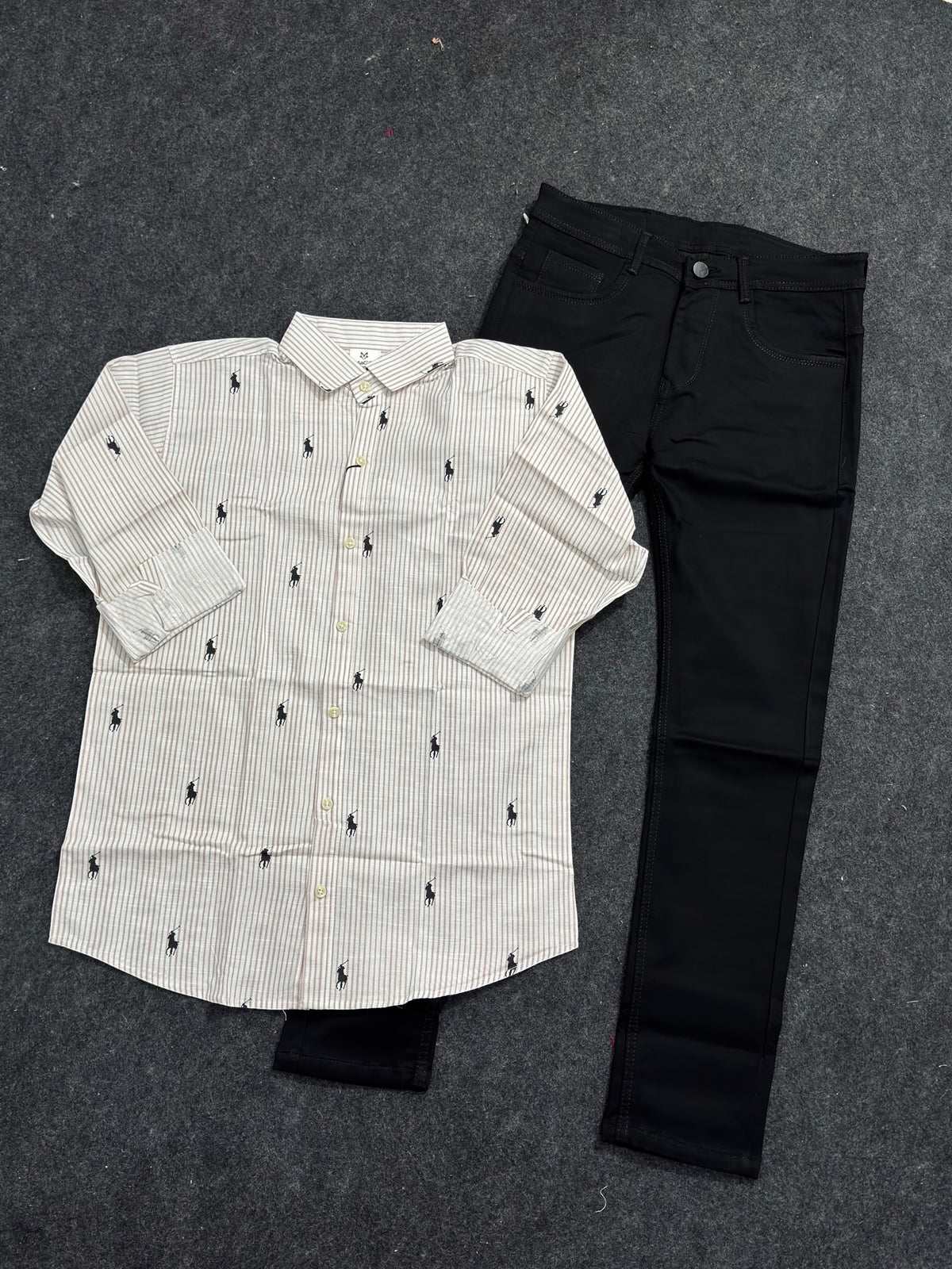 Premium US Line shirt Denim Jeans Combo
