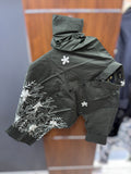Embroidery shirt Full sleeve Green
