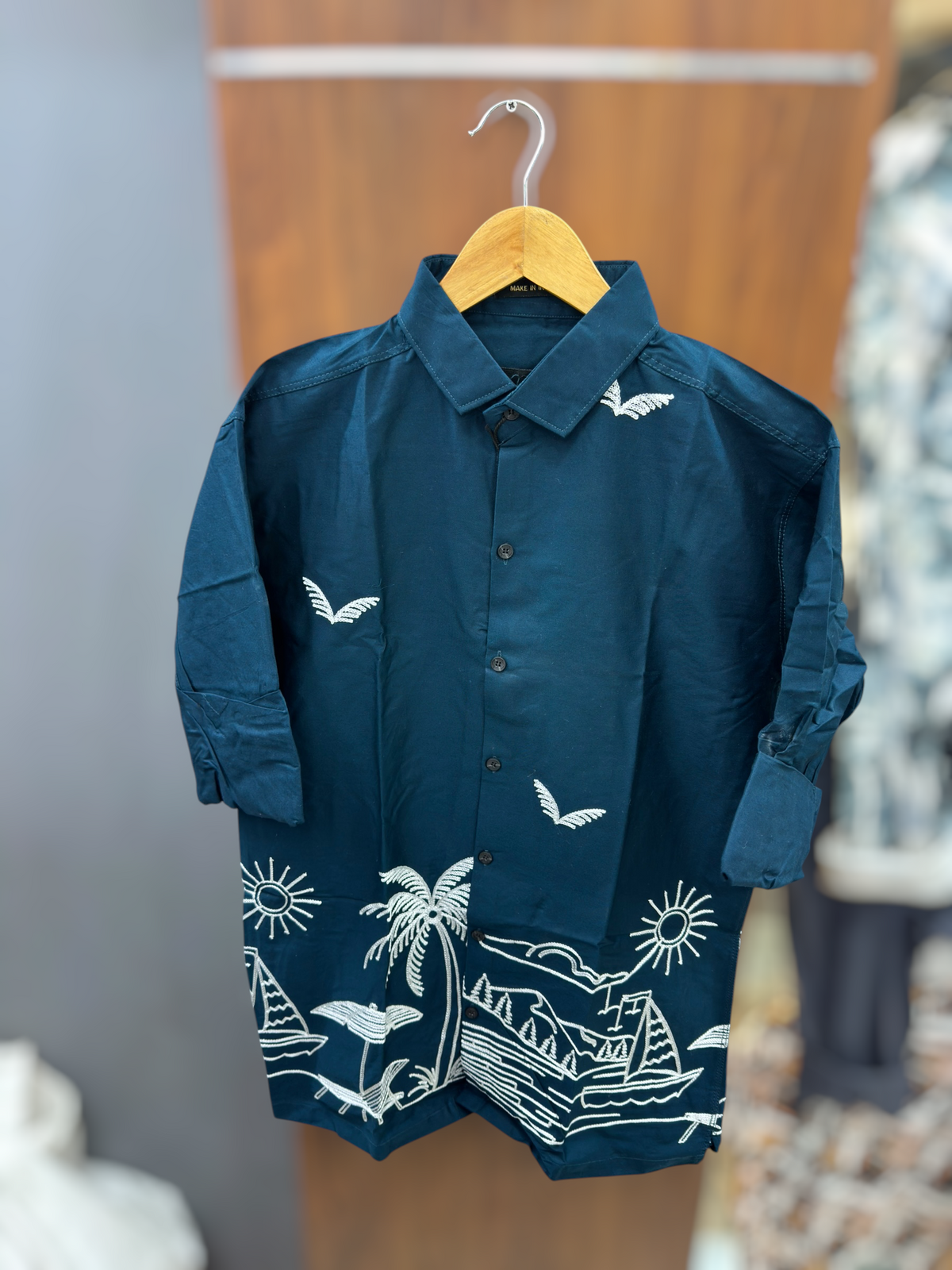 Embroidery full sleeve shirt