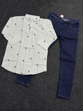Premium US Line shirt Denim Jeans Combo