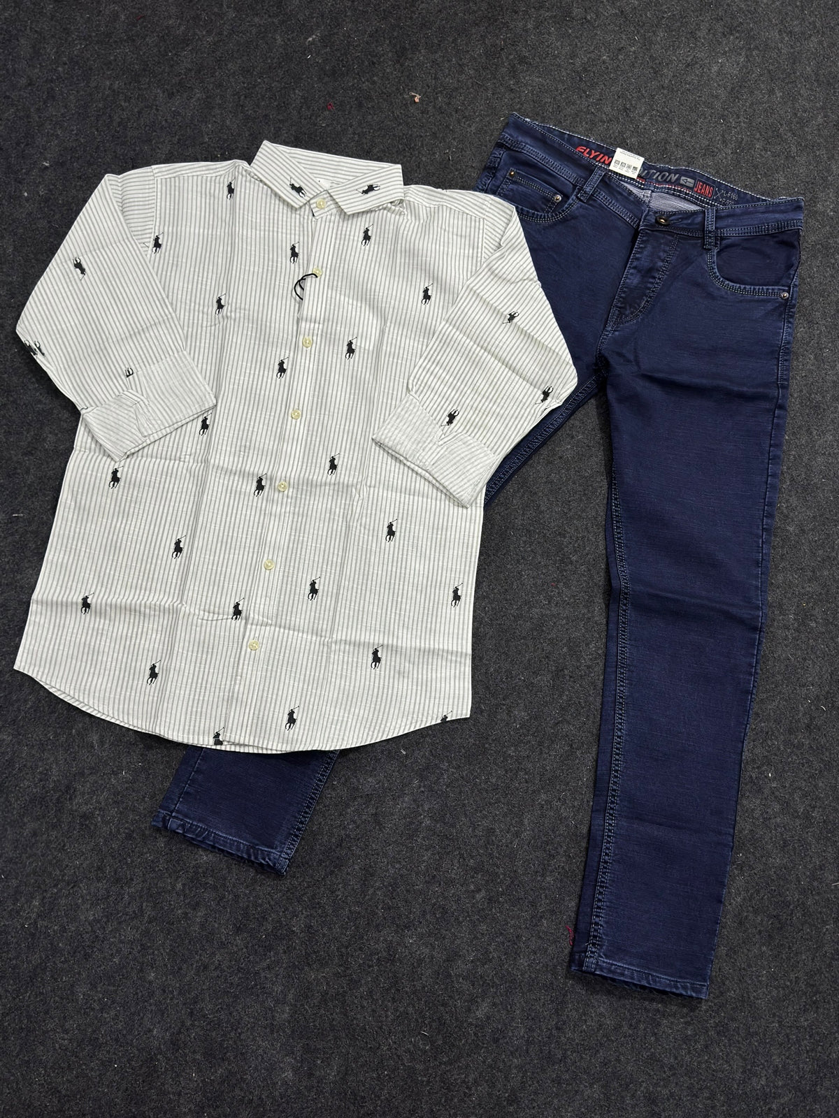 Premium US Line shirt Denim Jeans Combo