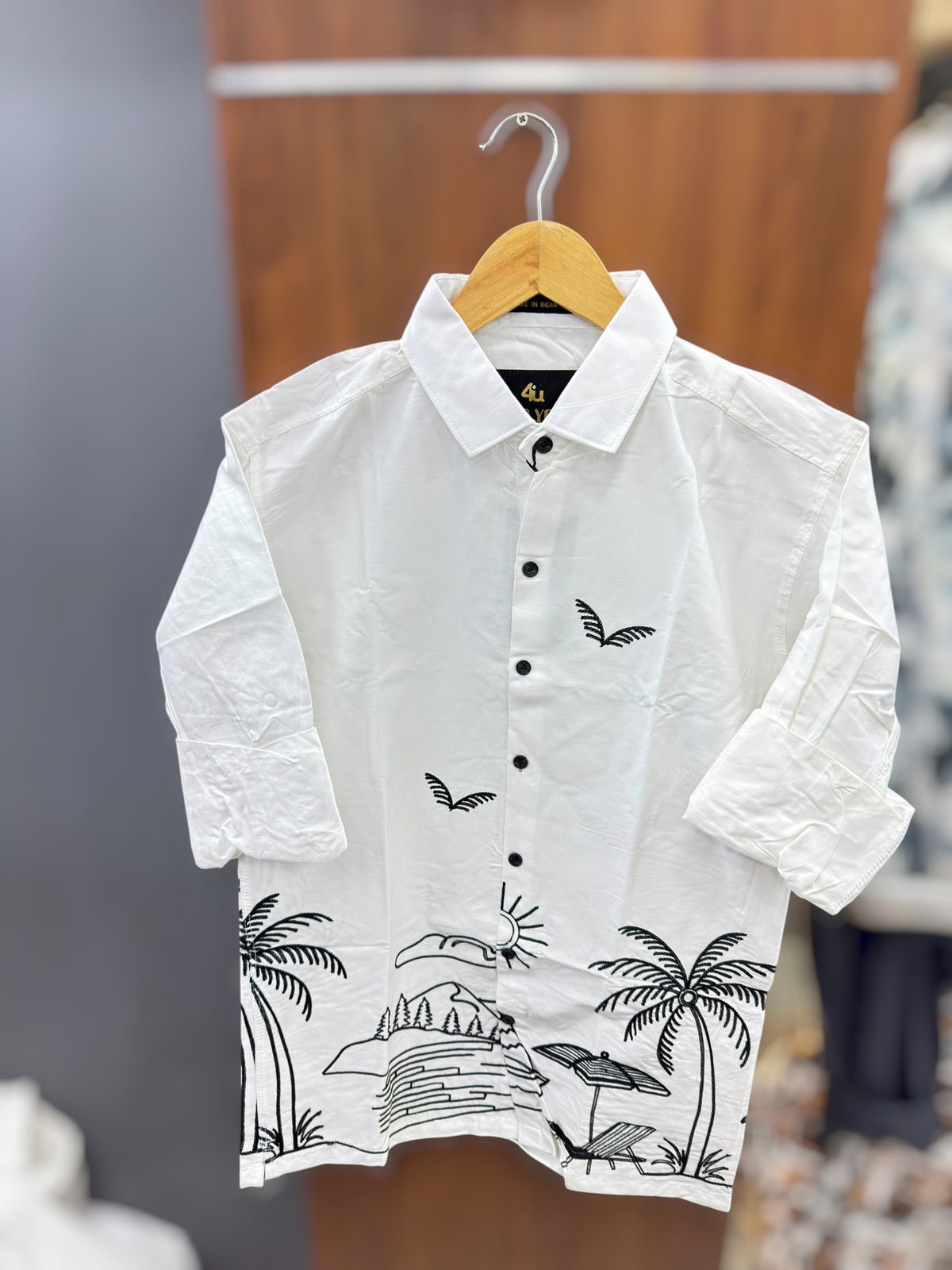 Embroidery full sleeve shirt