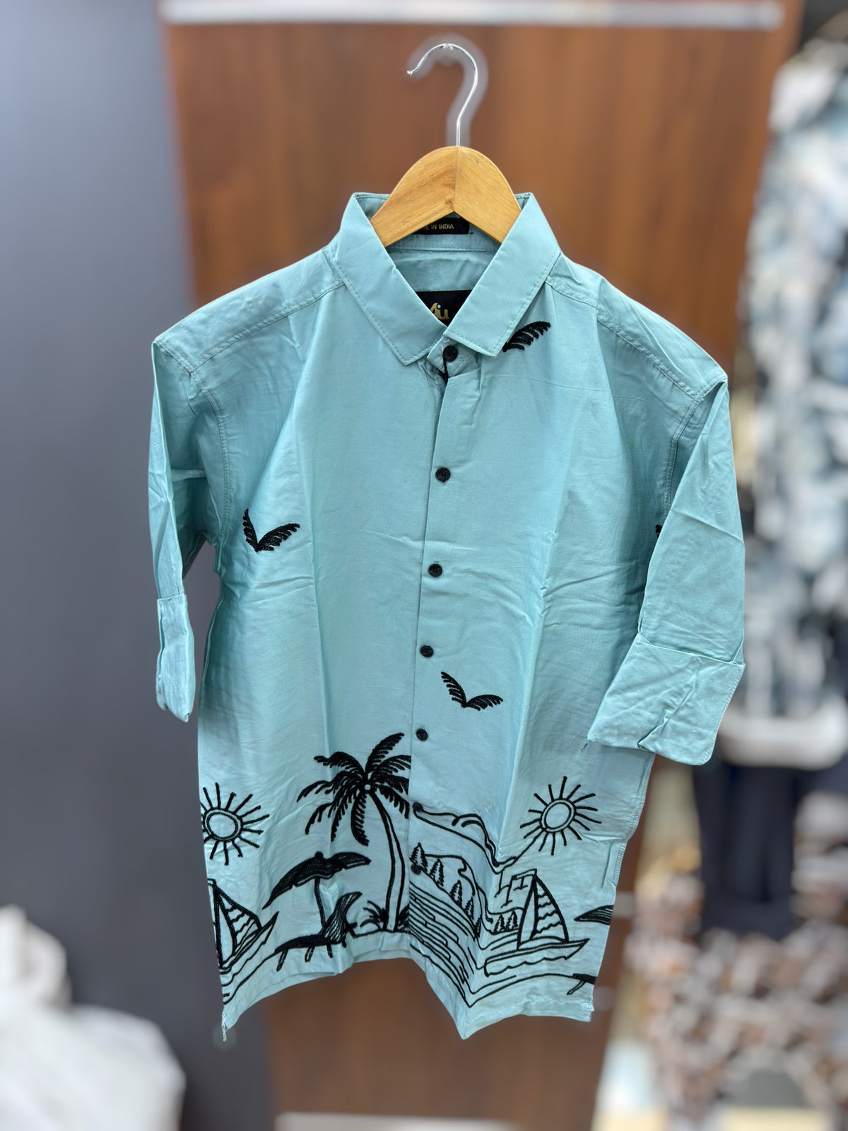 Embroidery full sleeve shirt