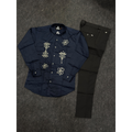 Formal combo embroidery shirt black pant