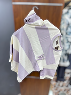 Down shoulder T-shirt stripes