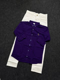 Premium plain shirt pure white Jeans