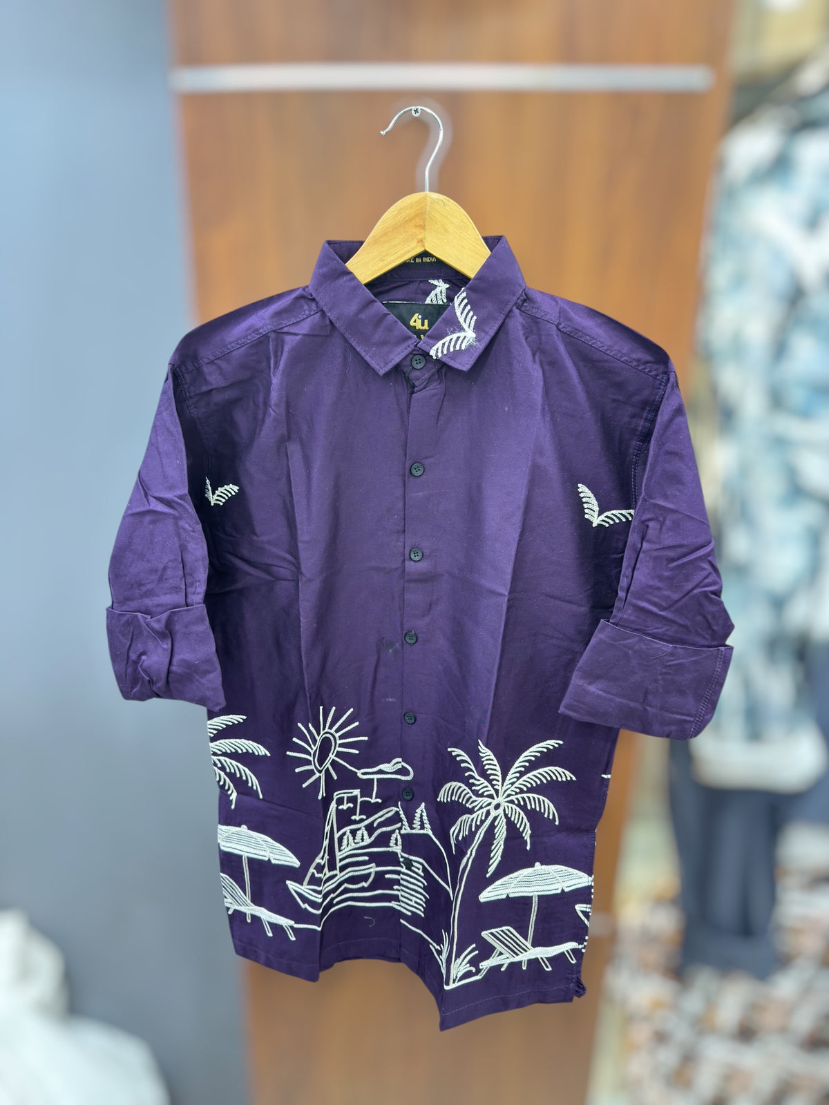 Embroidery full sleeve shirt