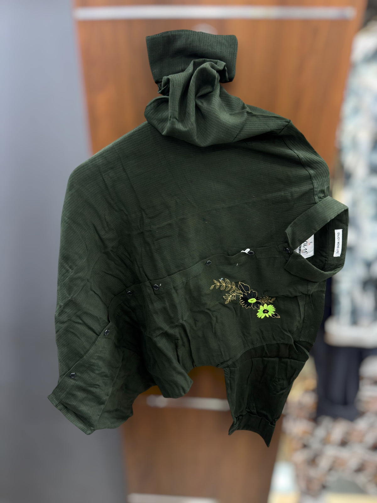 Embroidery shirt full sleeve