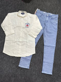 Brand Plain shirt Denim Jeans Combo