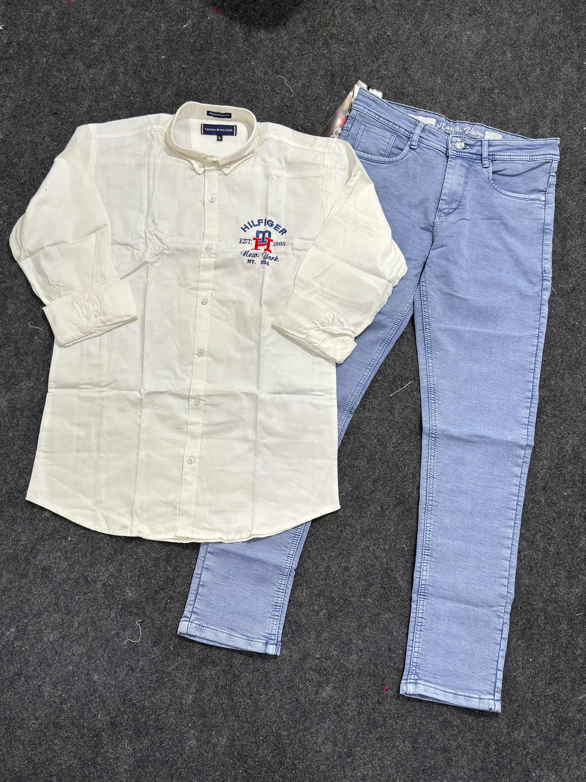 Brand Plain shirt Denim Jeans Combo
