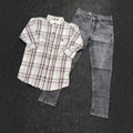 Chex shirt Denim Jeans Combo