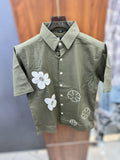 Half sleeve embroidery shirt
