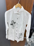 Embroidery shirt full sleeve