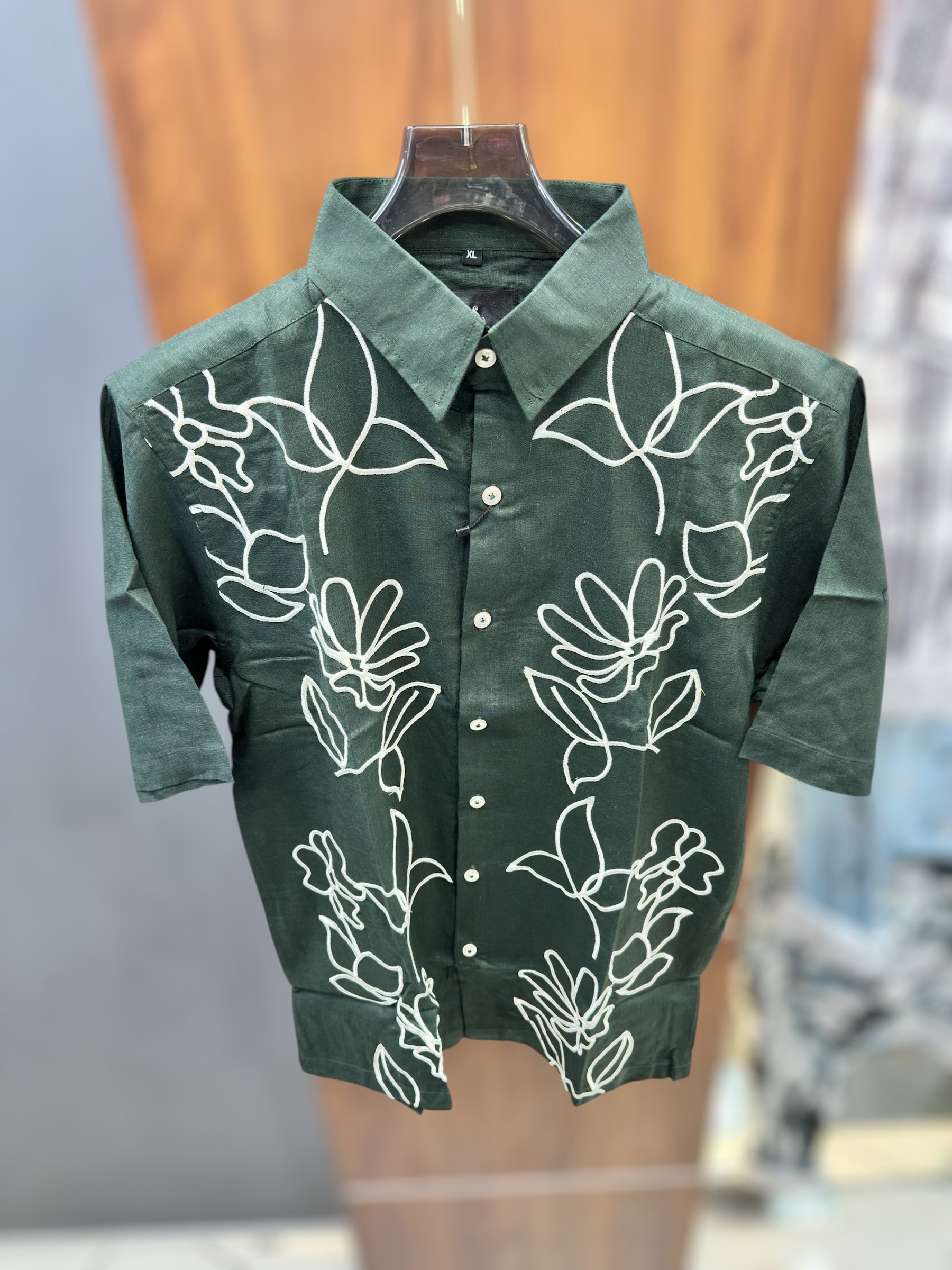 Half sleeve embroidery shirt