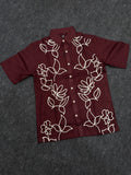 Half sleeve embroidery shirt