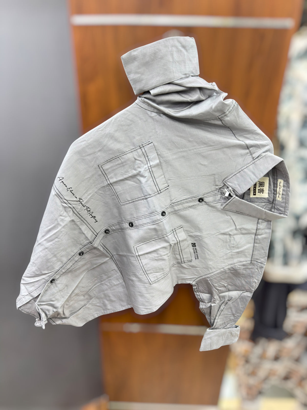 Funky shirt stitch silver