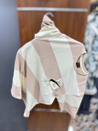 Down shoulder T-shirt stripes