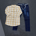 Chex shirt Denim Jeans Combo