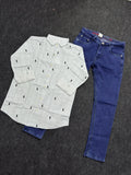 Premium US Line shirt Denim Jeans Combo