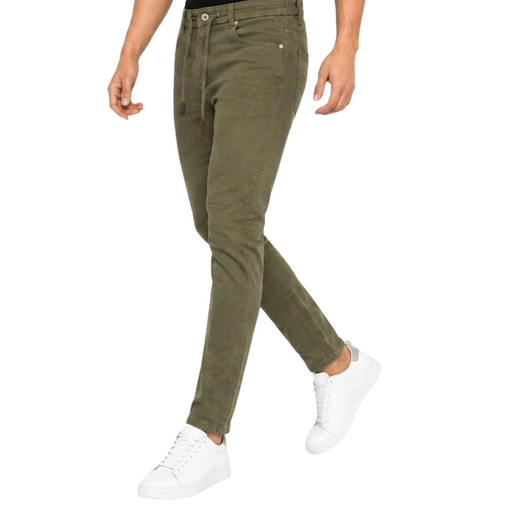 Premium Olive Flex Denim Jeans