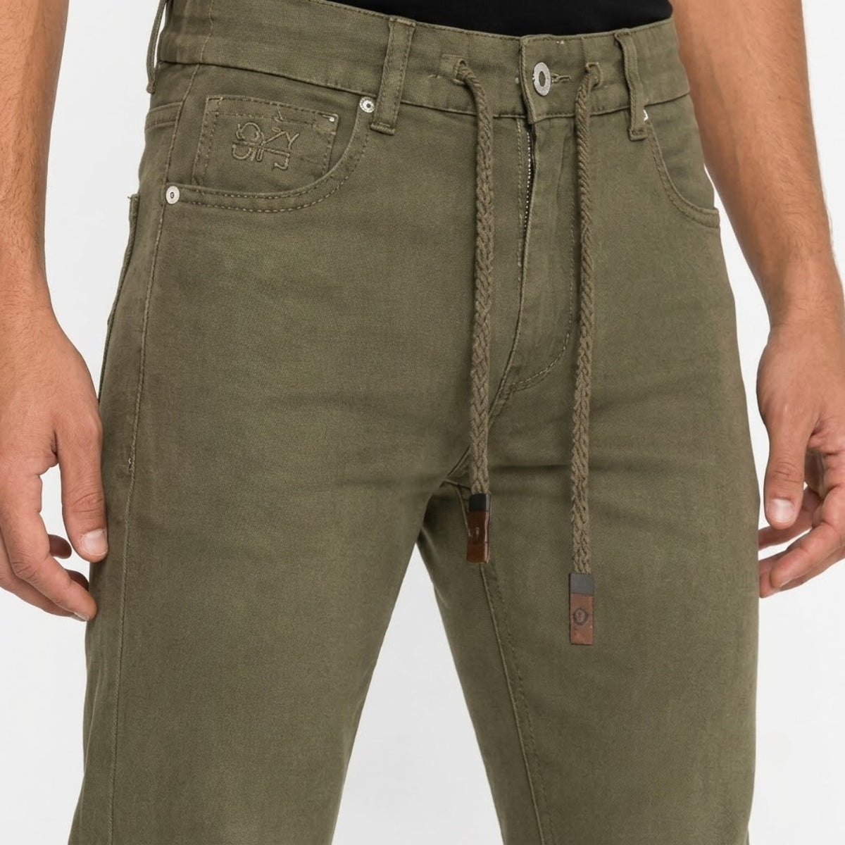 Premium Olive Flex Denim Jeans