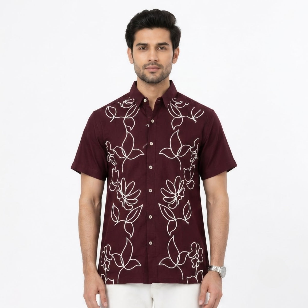 Classic Maroon Embroidered Elite