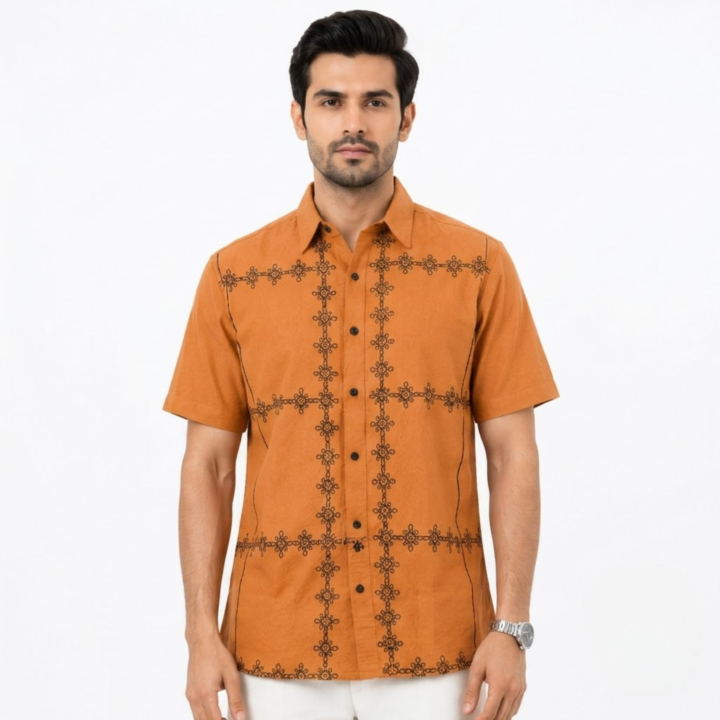 Premium Heritage Orange Artisan Shirt