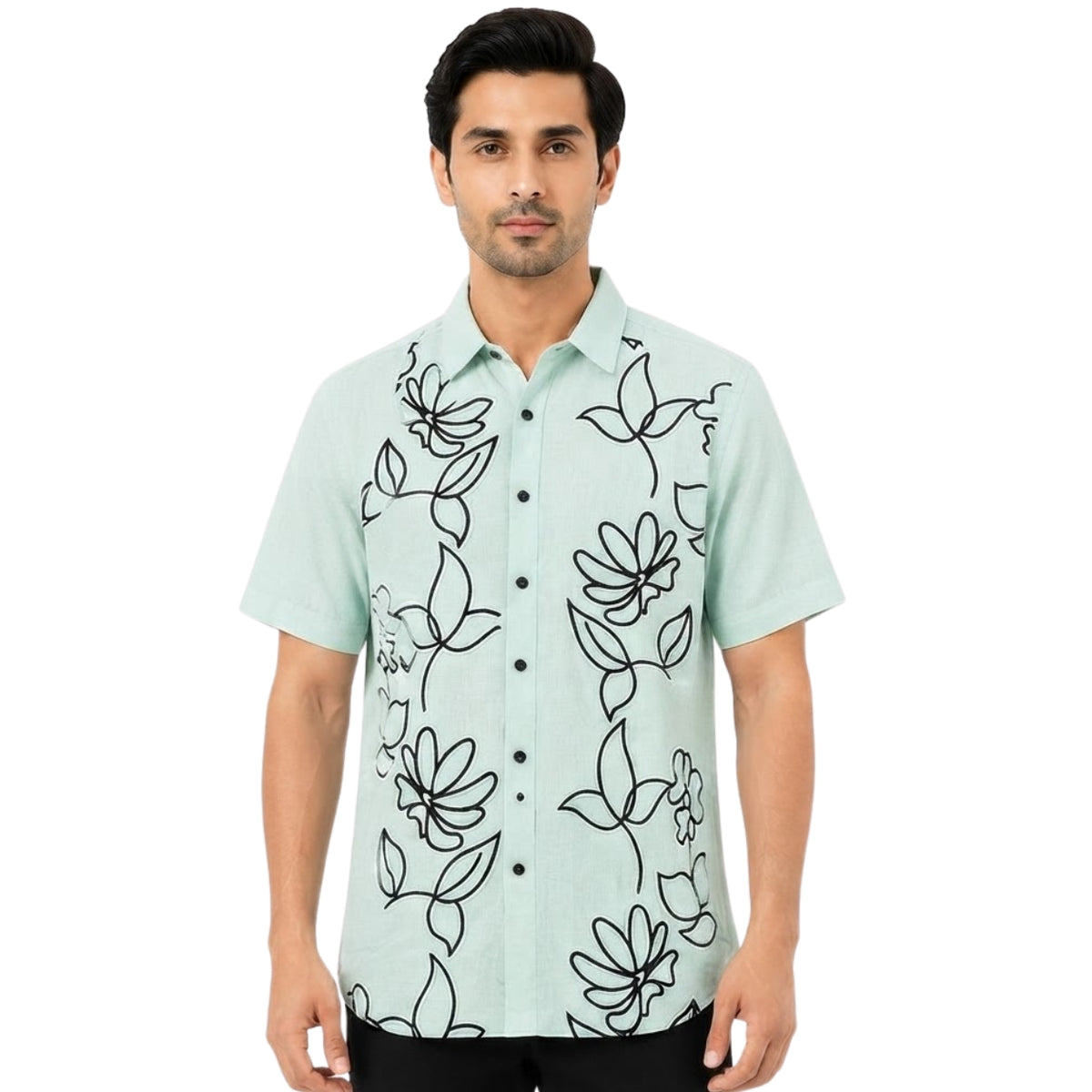 Premium Mint Floral Luxe Shirt