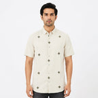 Premium Ivory Heritage Embroidered Shirt