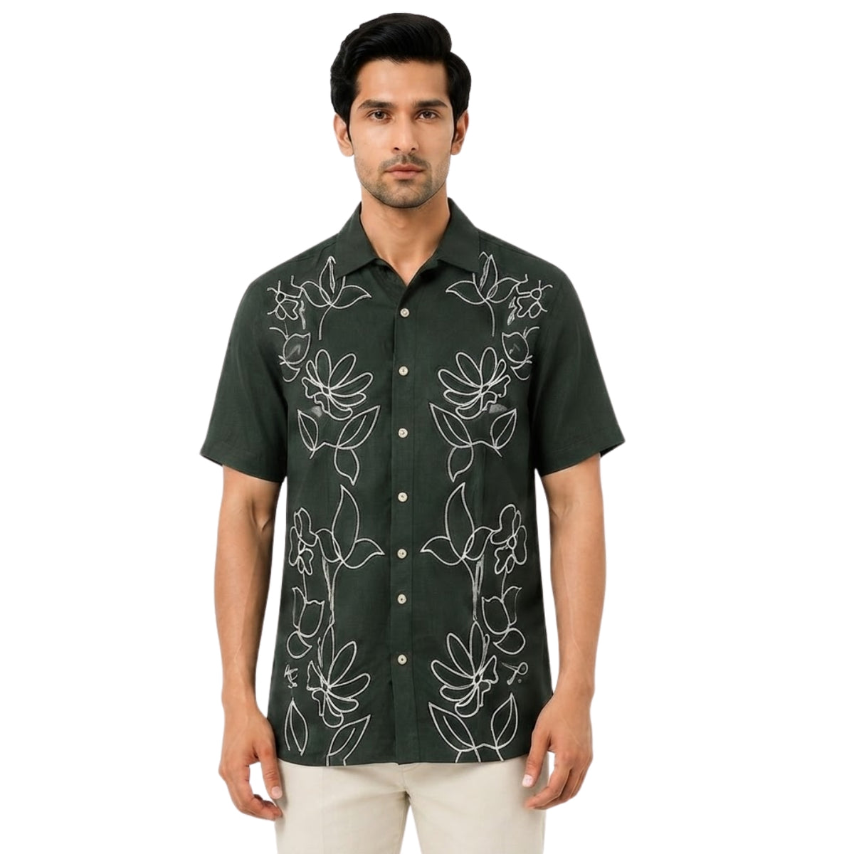 Premium Emerald Floral Signature Shirt