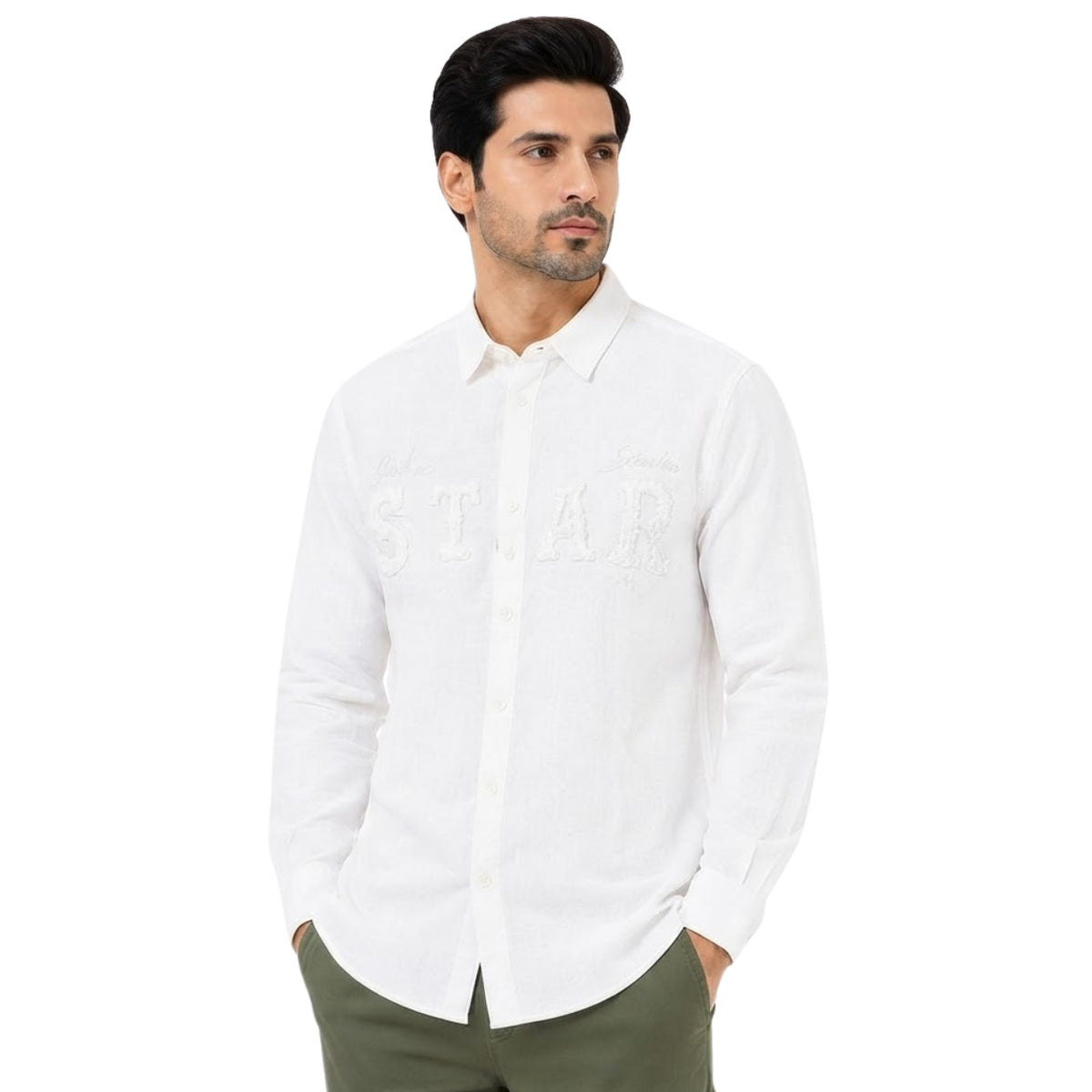 Premium White Signature Linen Shirt