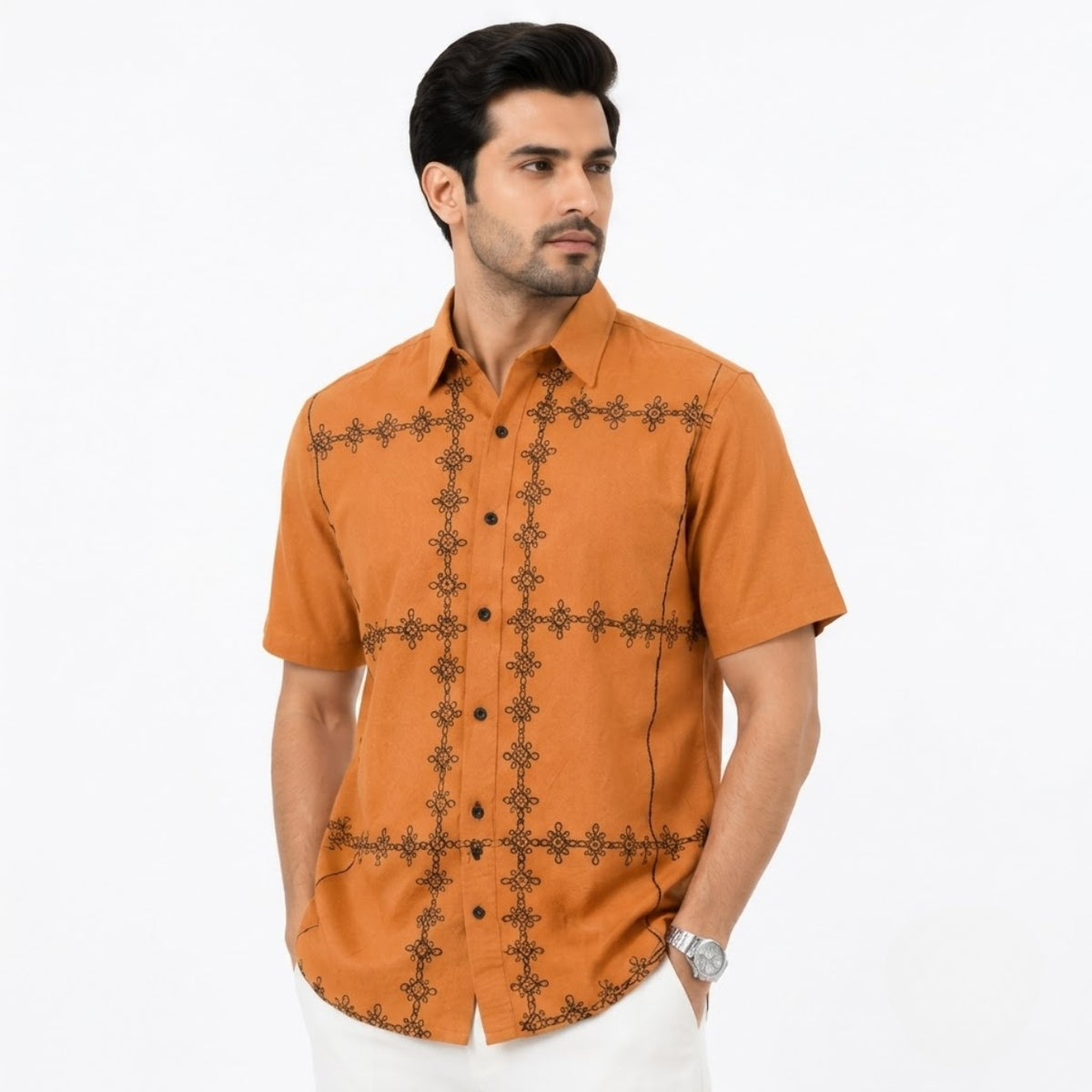 Premium Heritage Orange Artisan Shirt