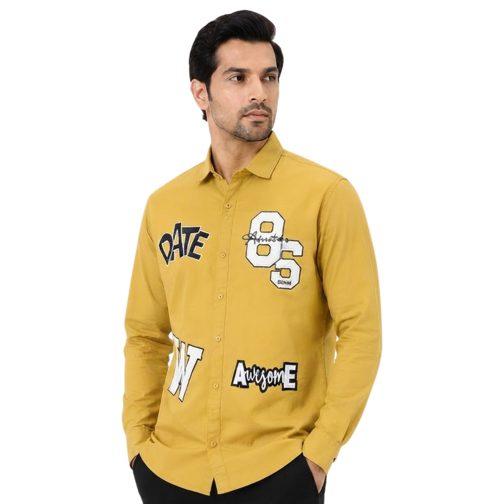 Premium Mustard Urban Patch Shirt
