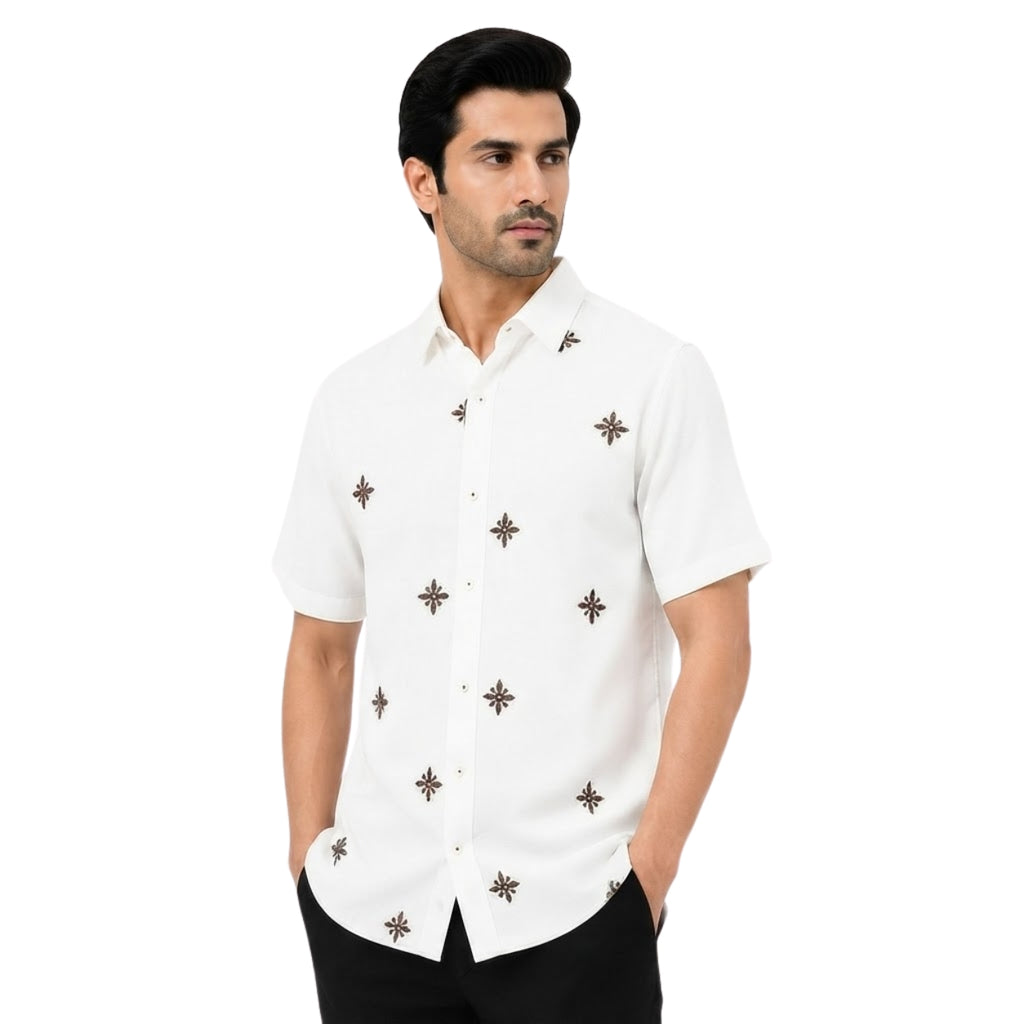 Premium White Blossom Signature Shirt
