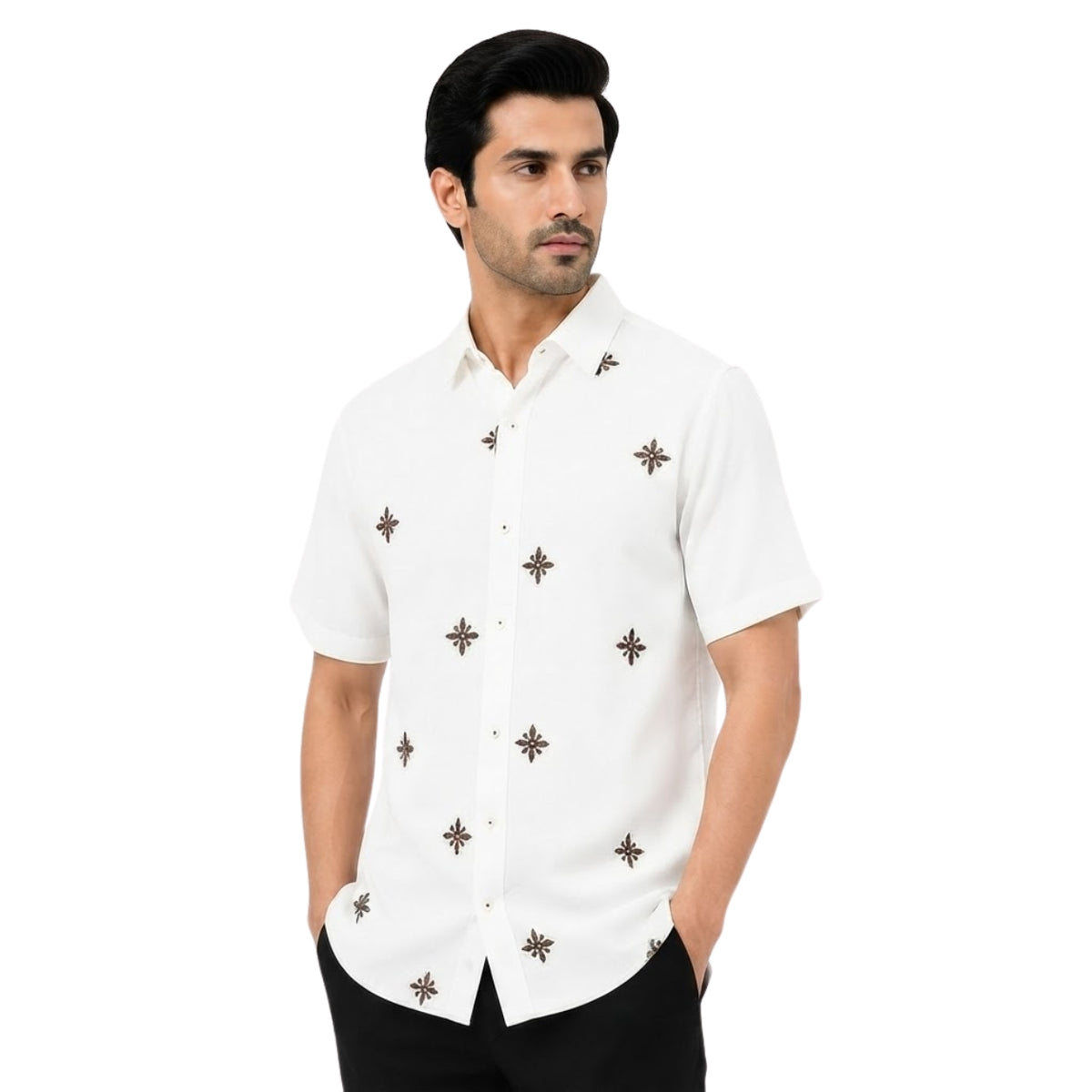 Premium White Blossom Signature Shirt