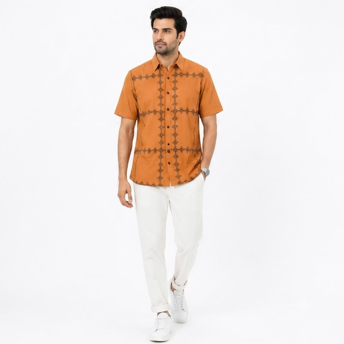 Premium Heritage Orange Artisan Shirt