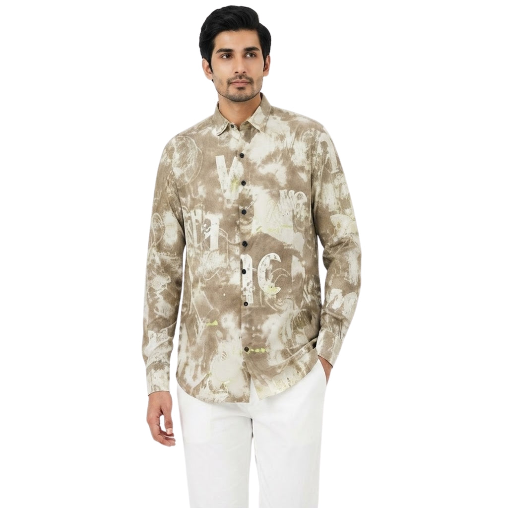 Premium Mocha Abstract Luxe Shirt