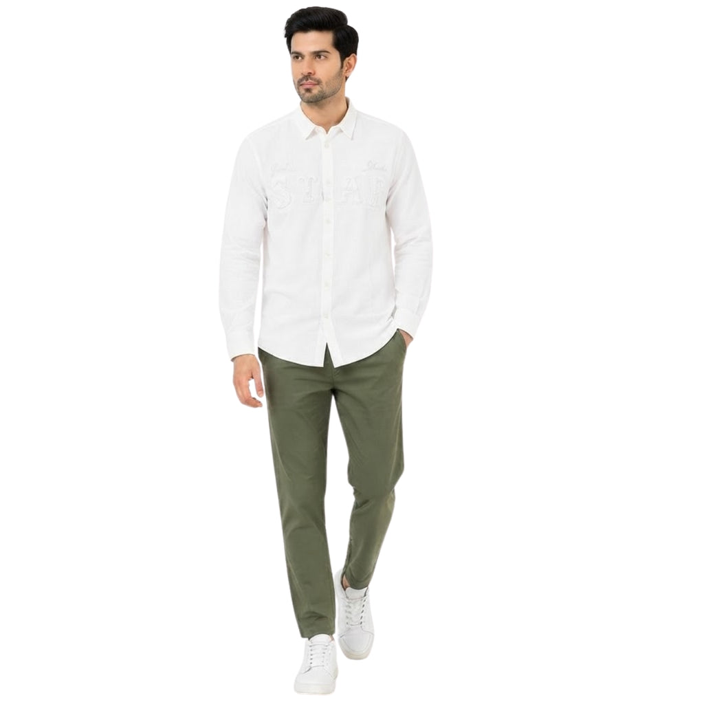 Premium White Signature Linen Shirt