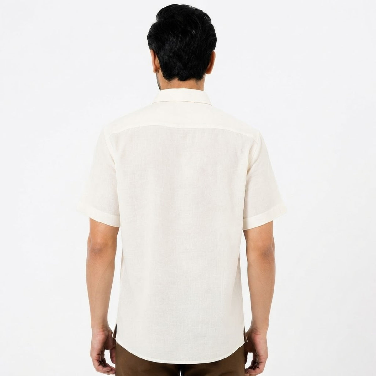 Premium Ivory Floral Embroidered Shirt