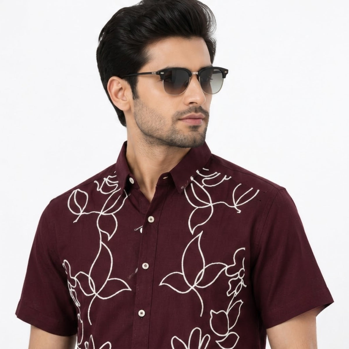 Classic Maroon Embroidered Elite