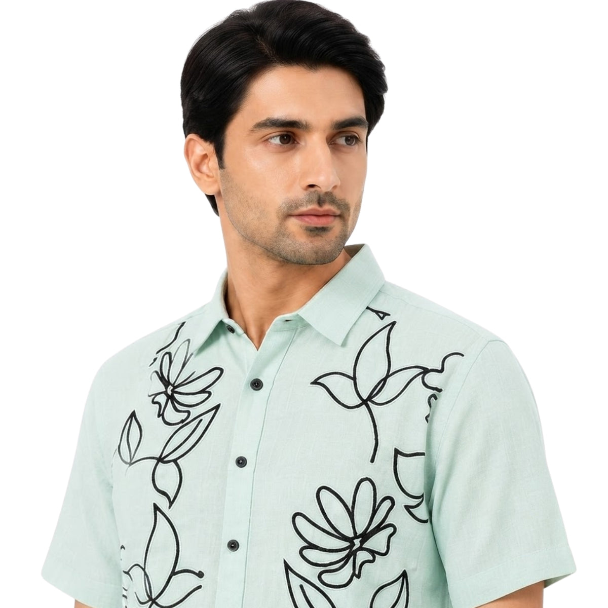 Premium Mint Floral Luxe Shirt