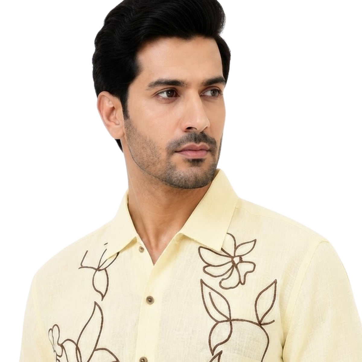 Premium Ivory Floral Luxe Shirt