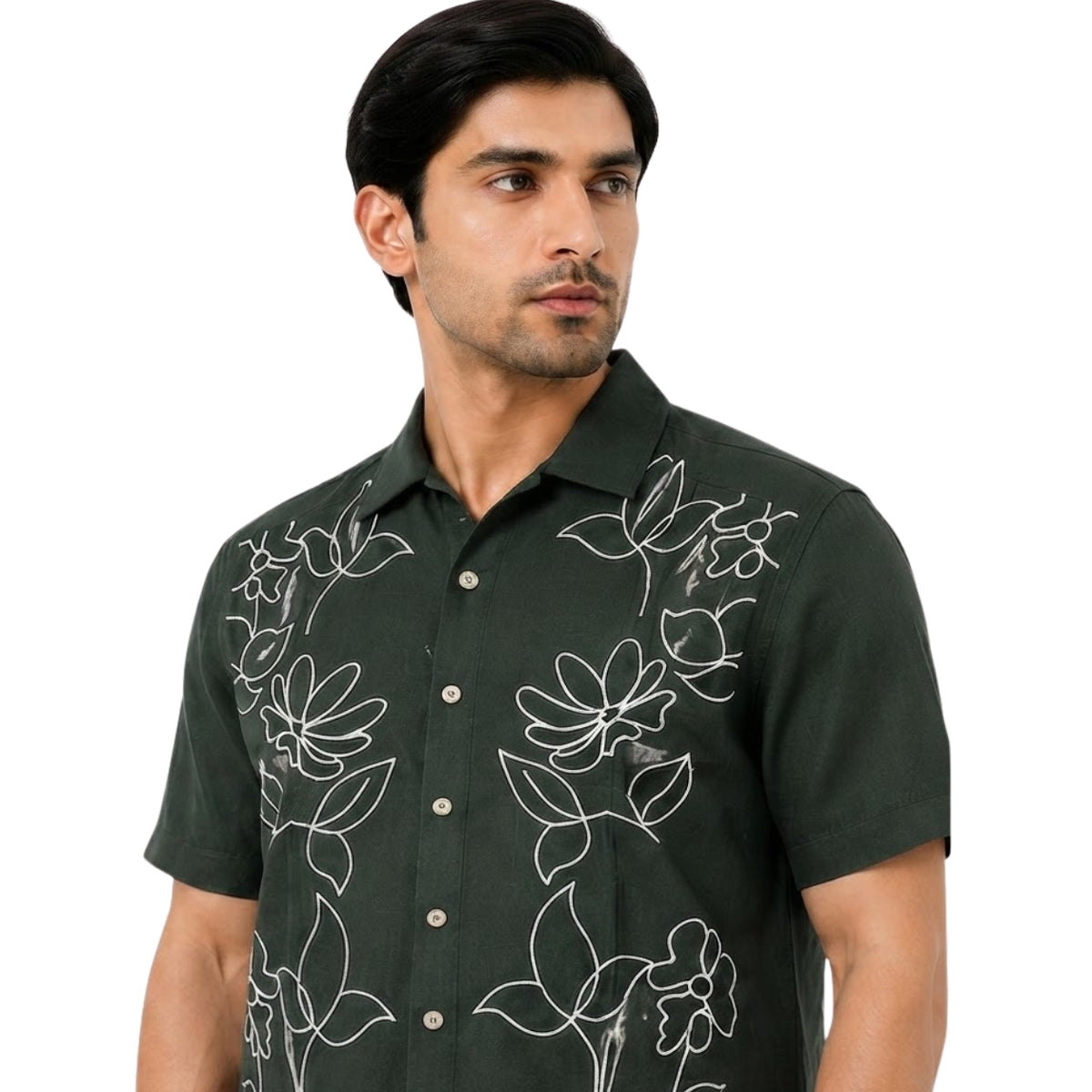 Premium Emerald Floral Signature Shirt