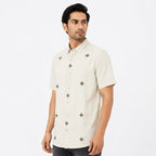 Premium Ivory Heritage Embroidered Shirt