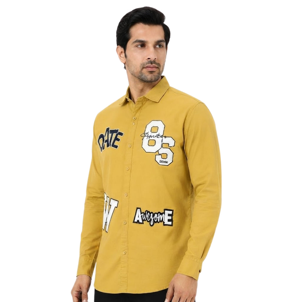 Premium Mustard Urban Patch Shirt